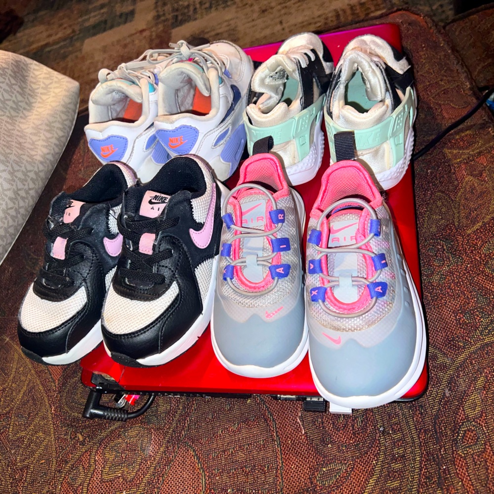 Girls nike shoes, would like to sell as a bundle but will sell seperate.